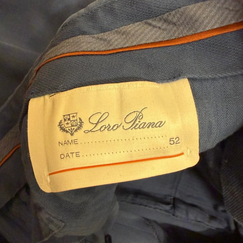 Loro Piana Cotton Stretch Chino Pants Fits Mens 30x30 Blue Italy Made Casual